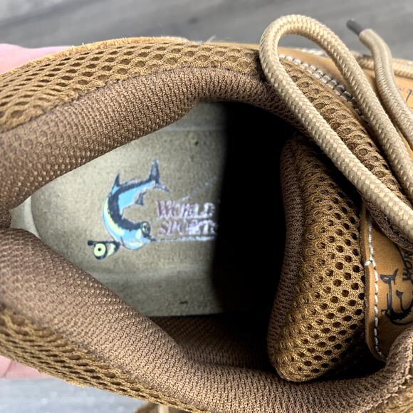 World Wide Sportsman Blue Water Boat Shoes for Men - Cognac Size 9.5W main image 9